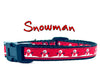 Snowman cat or small dog collar 1/2" wide adjustable handmade or leash Petcollarshandmade