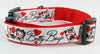 Betty Boop dog collar handmade adjustable buckle collar 1" wide or leash Petcollarshandmade