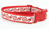 Candy Cane dog collar handmade adjustable buckle collar 1"wide or leash Xmas Petcollarshandmade