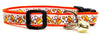 Candy Corn cat or small dog collar 1/2" wide adjustable handmade bell or leash Petcollarshandmade