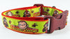 Curious George dog collar Handmade adjustable buckle collar 1"wide or leash - Furrypetbeds