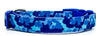 Blue Camo dog collar handmade adjustable buckle collar 5/8" wide or leash Petcollarshandmade