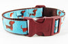 Dachshund dog collar handmade adjustable buckle collar 1" wide or leash Petcollarshandmade