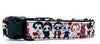 Horror dog collar handmade adjustable buckle collar 5/8" wide or leash fabric Petcollarshandmade