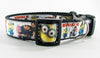 Minions dog collar handmade adjustable buckle collar 1" wide or leash fabric - Furrypetbeds