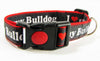 I Love My Bulldog dog collar Handmade adjustable buckle collar 1"wide or leash - Furrypetbeds