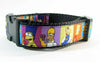 Simpsons dog collar handmade adjustable buckle collar 1" or 5/8" wide or leash - Furrypetbeds