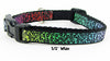 Animal Print cat or small dog collar 1/2" wide adjustable handmade bell or leash Petcollarshandmade