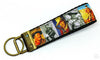 John Wayne Key Fob Wristlet Keychain 1"wide Zipper pull Camera strap handmade - Furrypetbeds