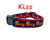 KISS dog collar handmade adjustable buckle 1" or 5/8" wide or leash Rock N Roll Petcollarshandmade