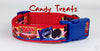 Candy treats dog collar handmade adjustable buckle collar 1"or 5/8" wide or leash Petcollarshandmade