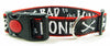 Bad To The Bone dog collar handmade adjustable buckle 1" or 5/8" wide or leash Petcollarshandmade