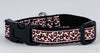 Animal Print cat or small dog collar 1/2" wide adjustable handmade bell or leash Petcollarshandmade