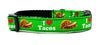 I Love Tacos dog collar handmade adjustable buckle collar 5/8" wide or leash Petcollarshandmade