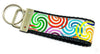 Swirls Key Fob Wristlet Keychain 1 1/4"wide Zipper pull Camera strap - Furrypetbeds