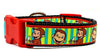 Curious George dog collar Handmade adjustable buckle 1"or 5/8" wide or leash Petcollarshandmade