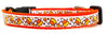 Candy Corn cat or small dog collar 1/2" wide adjustable handmade bell or leash Petcollarshandmade