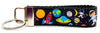 Space Key Fob Wristlet Keychain 1"wide Zipper pull Camera strap handmade - Furrypetbeds