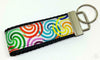 Swirls Key Fob Wristlet Keychain 1 1/4"wide Zipper pull Camera strap - Furrypetbeds