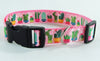 Cactus girl dog collar handmade adjustable buckle collar 1" or 5/8"wide or leash Petcollarshandmade