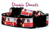Dunkin Donuts dog collar handmade adjustable buckle 1" or 5/8" wide or leash Petcollarshandmade