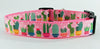Cactus girl dog collar handmade adjustable buckle collar 1" or 5/8"wide or leash Petcollarshandmade