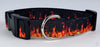 Flames dog collar Handmade adjustable buckle collar 1"wide or leash Motorcycle Petcollarshandmade