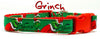 Grinch dog collar handmade adjustable buckle collar 5/8" wide or leash handmade - Furrypetbeds
