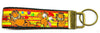 Garfield Key Fob Wristlet Keychain 1"wide Zipper pull Camera strap - Furrypetbeds