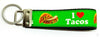 I Love Tacos Key Fob Wristlet Keychain 1"wide Zipper pull Camera strap handmade - Furrypetbeds