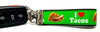 I Love Tacos Key Fob Wristlet Keychain 1"wide Zipper pull Camera strap handmade - Furrypetbeds