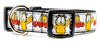 Garfield dog collar handmade adjustable buckle collar 1" wide or leash movie Petcollarshandmade