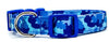 Blue Camo dog collar handmade adjustable buckle collar 5/8" wide or leash Petcollarshandmade