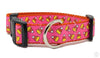 Halloween Candy Corn dog collar handmade adjustable buckle 1"wide or leash Petcollarshandmade