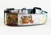 Flintstones dog collar handmade adjustable buckle collar 1" wide or leash fabric - Furrypetbeds