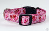 Donuts Dog collar handmade adjustable buckle 5/8"wide or leash small dog Petcollarshandmade