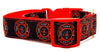 Fire Dept. dog collar Handmade adjustable buckle collar 1" or 5/8" wide or leash Petcollarshandmade