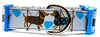 Dachshund dog collar handmade adjustable buckle collar 1" wide or leash Boy blue - Furrypetbeds