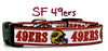 SF 49ers dog collar handmade adjustable buckle football 1" or 5/8" wide or leash Petcollarshandmade - Furrypetbeds