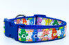 Care Bears dog collar handmade adjustable buckle collar 1" or 5/8" wide or leash Petcollarshandmade