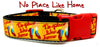 NO PLACE LIKE HOME dog collar handmade adjustable buckle collar 1"wide or leash - Furrypetbeds