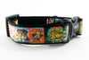 Garbage Pail Kids dog collar handmade adjustable buckle 1" wide or leash fabric Petcollarshandmade