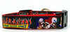 Killer Klowns dog collar handmade adjustable buckle collar 1" wide or leash - Furrypetbeds