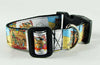 Flintstones dog collar handmade adjustable buckle collar 1" wide or leash fabric - Furrypetbeds