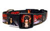 Elvira dog collar handmade adjustable buckle collar 1" or 5/8" wide or leash Petcollarshandmade