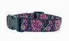 Camo dog collar handmade adjustable buckle 1" wide or leash Girly Pink Petcollarshandmade