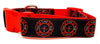 Fire Dept. dog collar Handmade adjustable buckle collar 1" or 5/8" wide or leash Petcollarshandmade