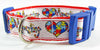 Autism Awareness dog collar handmade adjustable buckle collar 1 wide or leash - Furrypetbeds