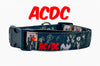 ACDC dog collar  handmade adjustable buckle collar 1" wide  Rock N Roll Petcollarshandmade