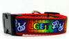 LGBT dog collar Handmade adjustable buckle collar 1" wide or leash - Furrypetbeds